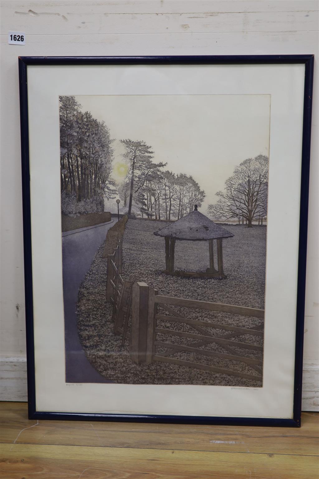 J.W. Winkelmann, limited edition print, Baywell, signed and dated 1982, 6/150, 54 x 38cm